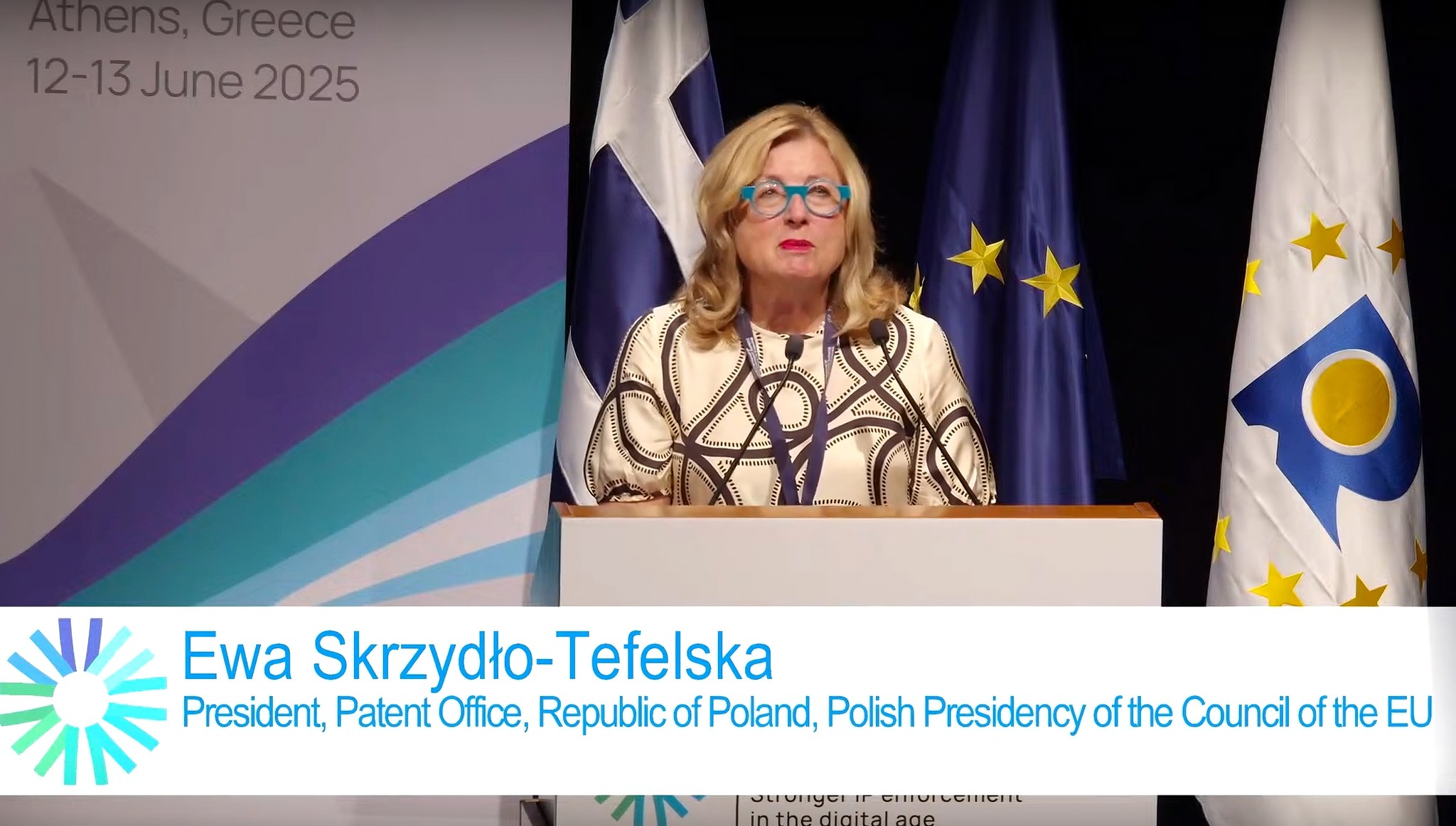 Prezes Ewa Skrzydło-Tefelska na IP Enforcement Summit 2025 w Atenach
