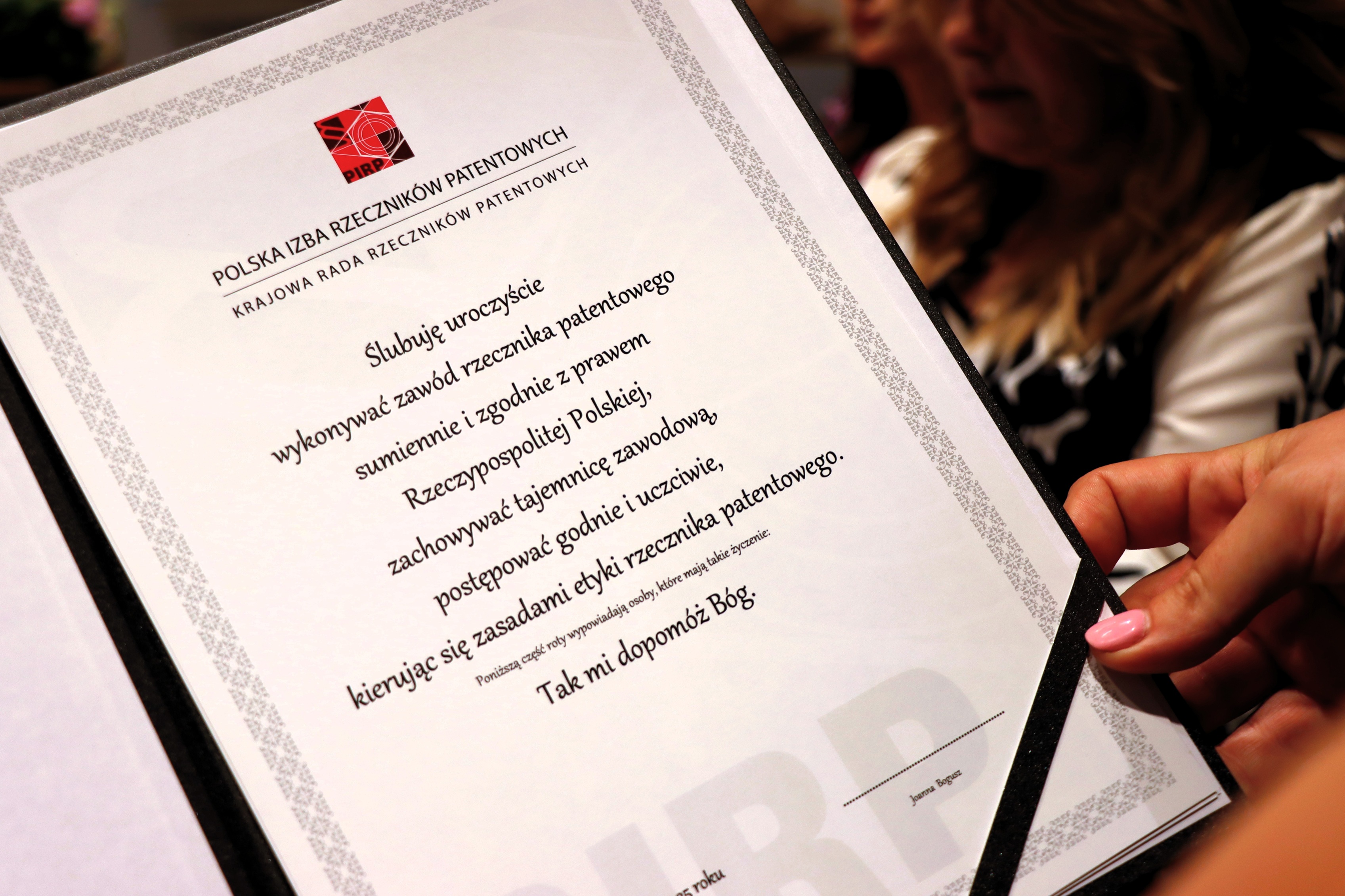 Prezes UPRP odebrała przysięgę od nowych rzeczników patentowych