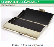 Otwarte etui na wizytówki z niewielkim napisem Red Gorilla wzdłuż dolnej krawędzi etui jest w kolorze złota i czarne w środku