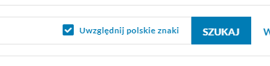 Opcja włączania/wyłączania wyszukiwania z uwzględnieniem polskich znaków