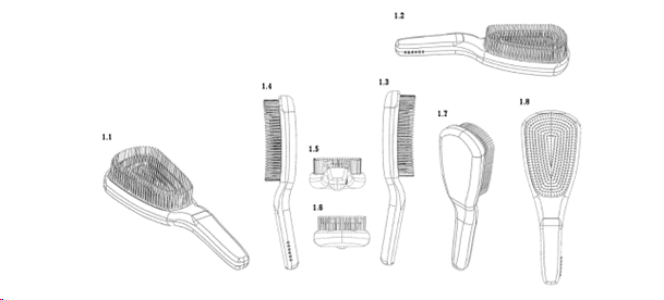 wzór przemysłowy przestrzenny grzebień