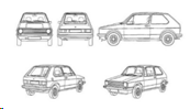 znak towarowy przestrzenny samochód volkswagen golf